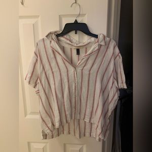 Universal Thread | Striped Linen Button Down | Women’s